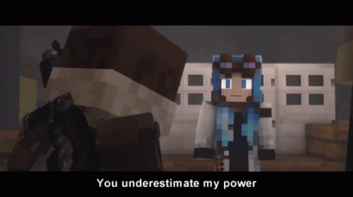 A Screenshot Of A Video Game With The Words " You Underestimate My Power " On The Bottom GIF