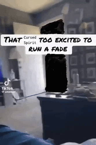 A Screenshot Of A Video That Says That Cursed Too Excited To Run A Fade GIF