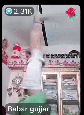 A Screenshot Of A Video With Babar Gujjar Written On The Bottom GIF