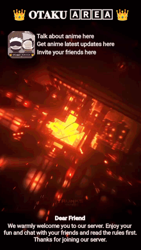 A Screenshot Of A Website Called Otaku Area With A Crown On It GIF