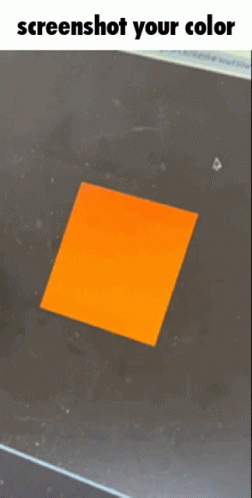 A Screenshot Of An Orange Square With The Text Screenshot Your Color GIF