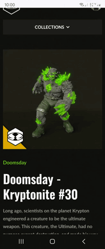 A Screenshot Of Doomsday Kryptonite # 30 On A Phone Screen GIF