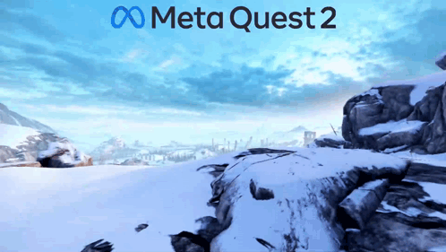 A Screenshot Of Meta Quest 2 Shows A Snowy Landscape GIF