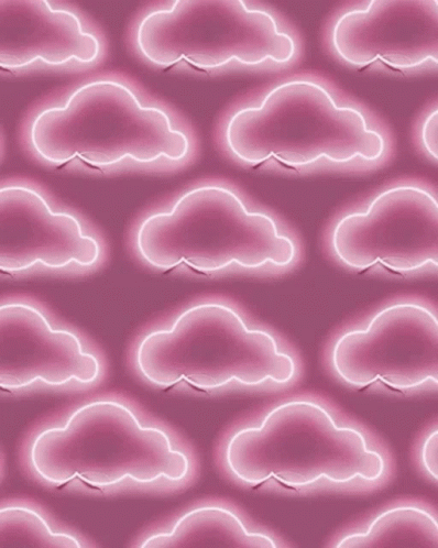 A Seamless Pattern Of Pink Clouds On A Pink Background GIF