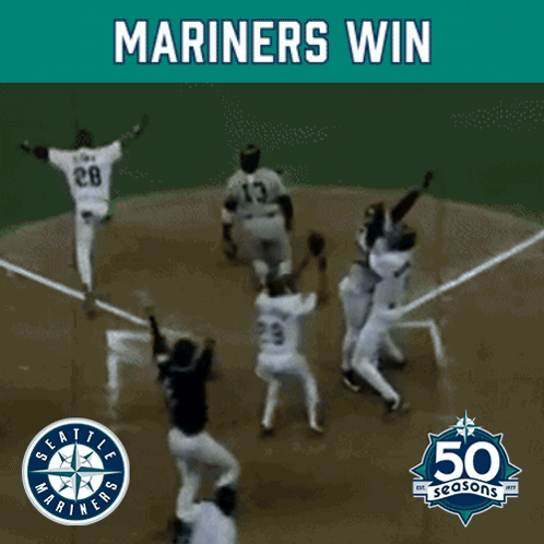 A Seattle Mariners Baseball Game Is Being Played GIF