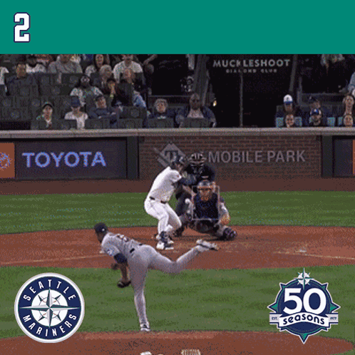 A Seattle Mariners Baseball Game Is Being Played GIF