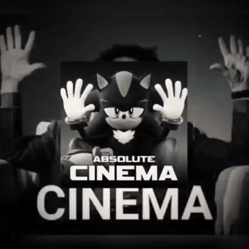 A Shadow The Hedgehog Poster For Absolute Cinema GIF