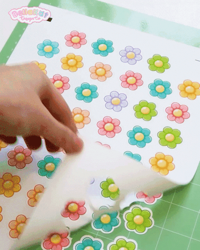 A Sheet Of Paper With Flowers On It That Says Bellona Design Co. On The Bottom GIF