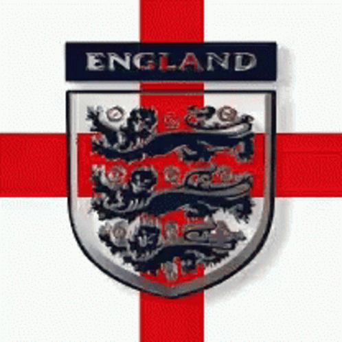 A Shield With The Word England On Top Of It GIF