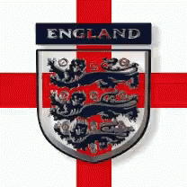 A Shield With The Word England On Top Of It GIF