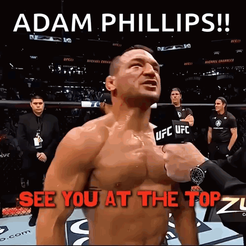 A Shirtless Fighter Is Being Interviewed By Ufc Ufc GIF