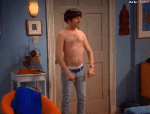 Shirtless Man Dancing In Living Room GIF
