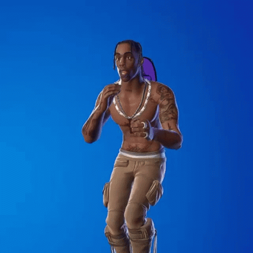 A Shirtless Man Is Dancing In A Video Game . GIF
