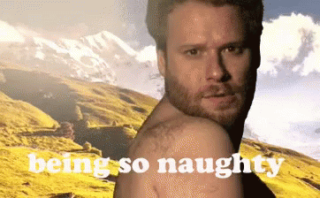 Shirtless Man Standing In Front Of Mountain Being So Naughty GIF