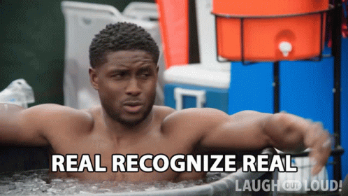 A Shirtless Man Laying In A Tub Of Ice With The Words Real Recognize Real Laugh Out Loud GIF