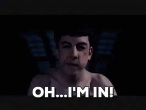 A Shirtless Man Says Oh I 'M In In A Dark Room GIF