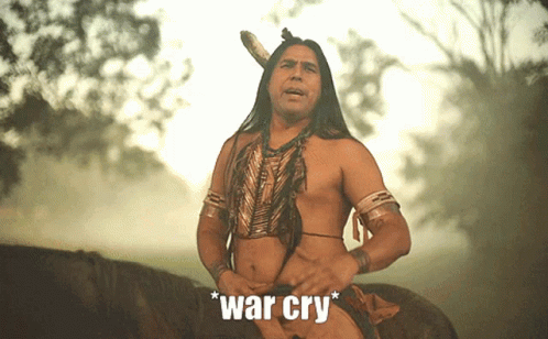 Native American Riding Horse War Cry GIF