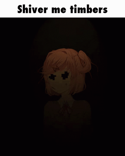 A Shiver Me Timbers Meme With A Picture Of A Girl GIF