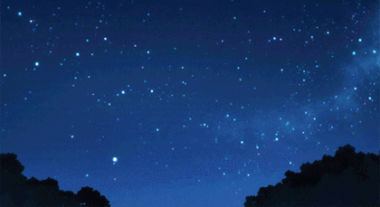 A Shooting Star Shines Brightly In A Dark Night Sky GIF