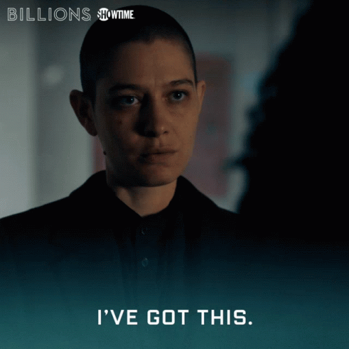 A Showtime Ad For Billions Shows A Woman Talking To Another Woman GIF