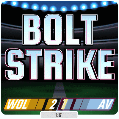 A Sign That Says Bolt Strike Shows A Score Of 21 To 1 GIF