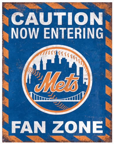 A Sign That Says Caution Now Entering Fan Zone On It GIF