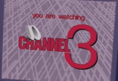 A Sign That Says Channel 3 On It GIF