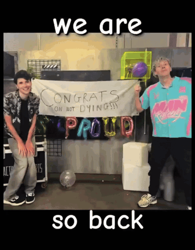 A Sign That Says Congrats On Not Dying Proud GIF