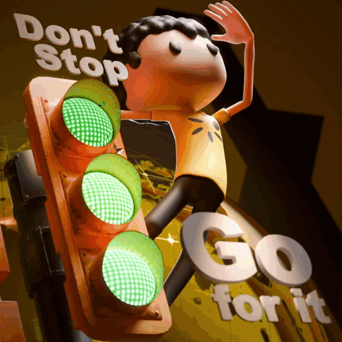 A Sign That Says Do N't Stop On It GIF