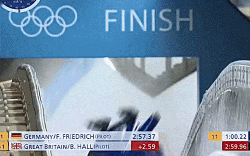 A Sign That Says Finish With A Picture Of A Staircase In The Background GIF