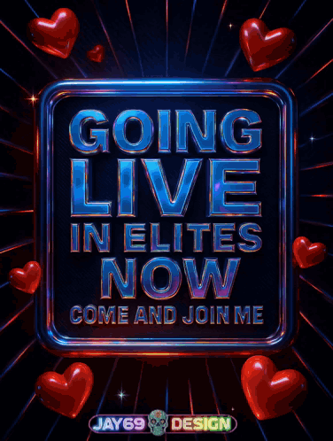 A Sign That Says Going Live In Elites Now Come And Join Me GIF