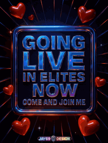 A Sign That Says Going Live In Elites Now On It GIF