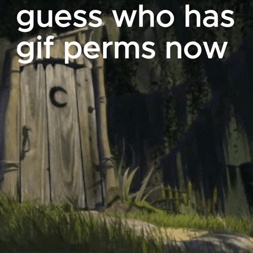 A Sign That Says Guess Who Has Gif Permis Now GIF