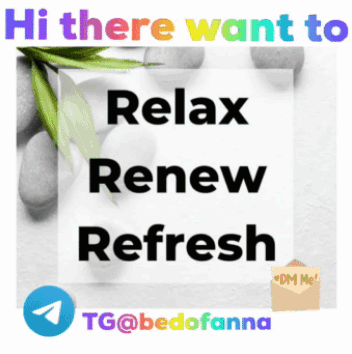 A Sign That Says " Hi There Want To Relax Renew Refresh " GIF