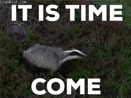 Time Come Sign With Trees Background GIF