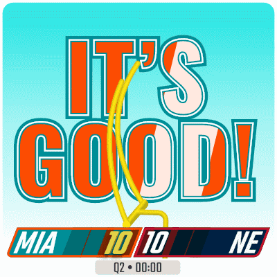 A Sign That Says ' It 'S Good ' On It With A Football GIF