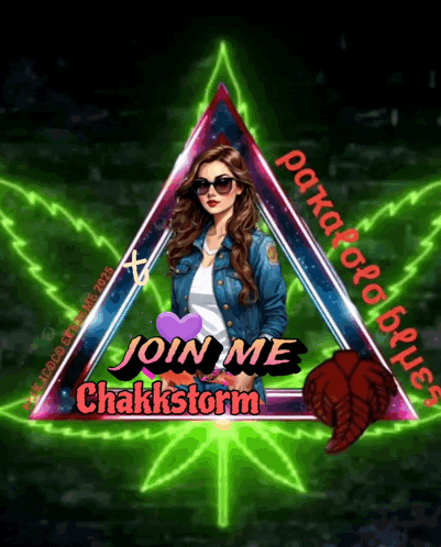 A Sign That Says Join Me Chakkstorm With A Woman GIF