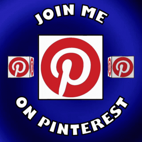 A Sign That Says Join Me On Pinterest With A Pinterest Logo GIF