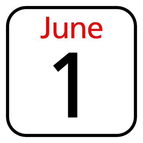 A Sign That Says June 19 On It With Green And Red Ribbons GIF