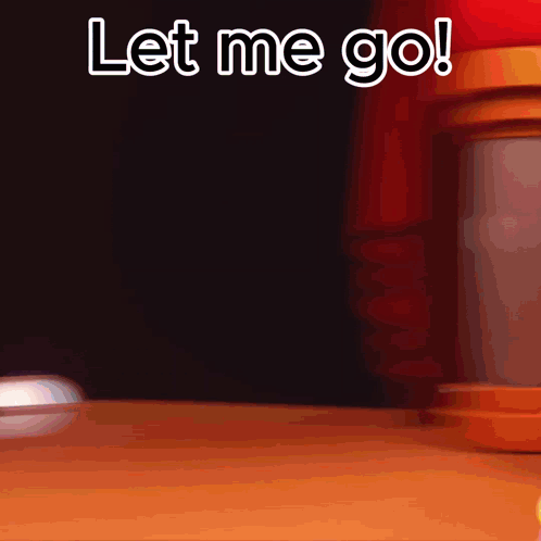 A Sign That Says Let Me Go In White Letters On A Black Background GIF