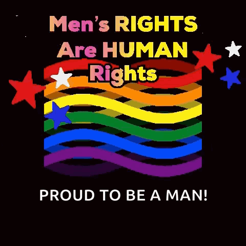 a sign that says men 's rights are human rights proud to be a man
