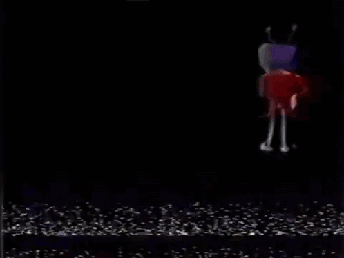 A Sign That Says Mr. ( Ant ) Tenna 'S Time With A Cartoon Character GIF