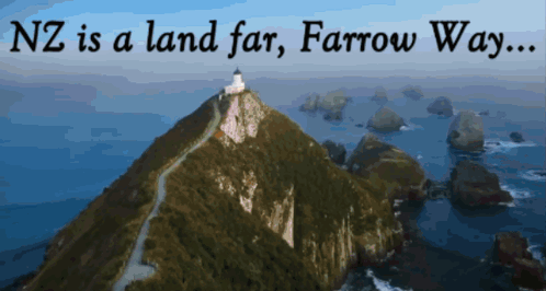 A Sign That Says Nz Is A Land Far GIF