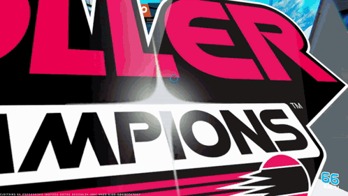 A Sign That Says Oliver Champions In Pink And Black GIF