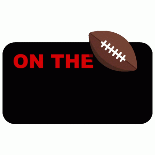 A Sign That Says " On The Clock " With A Football On It GIF