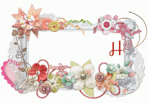 A Sign That Says Oth Birthday Is Surrounded By Flowers And Lace GIF