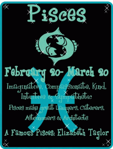 A Sign That Says ' Pisces ' On It GIF