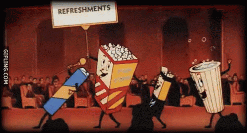 A Sign That Says Refreshments On It GIF