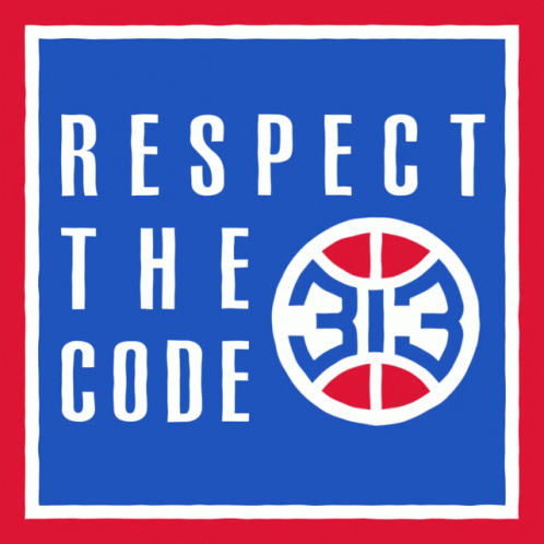 A Sign That Says Respect The Code With A Basketball On It GIF