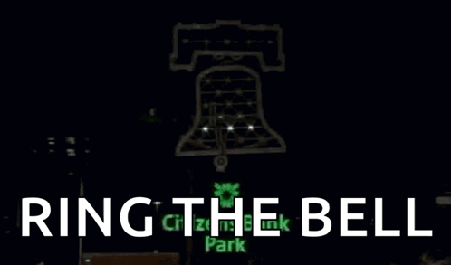 A Sign That Says Ring The Bell With A Bell In The Background GIF